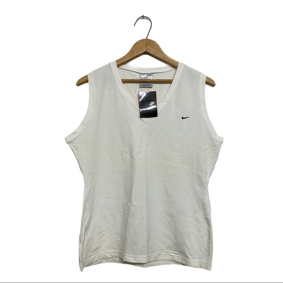 Nike Tops Nike Womens Sleeveless White V Neck Tank Poshmark
